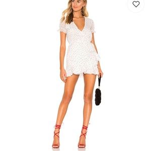 White polka dot dress